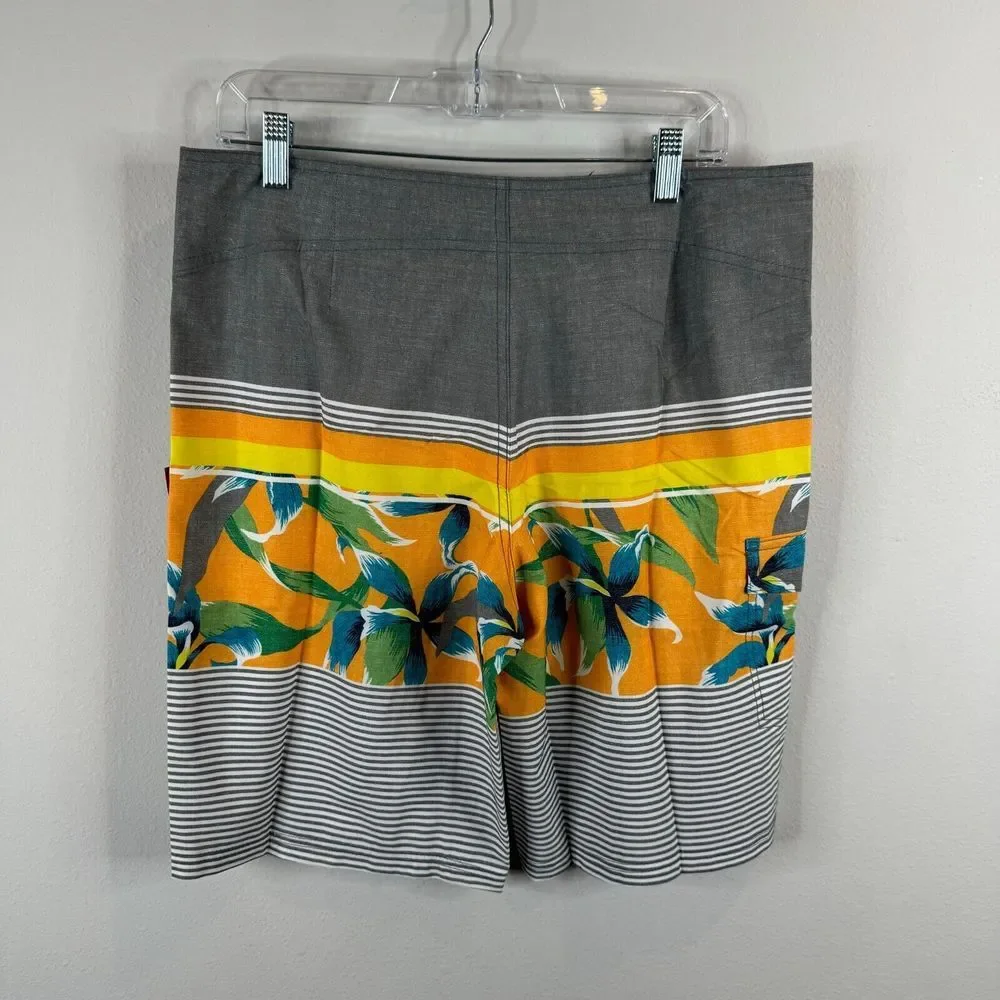Mossimo Swim Trunks Size 33 Mens Tropical Vacation‎ Holiday Board Shorts NWT